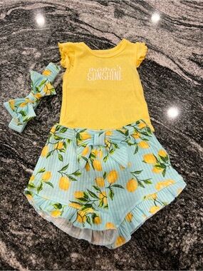 Baby Essentials Yellow Lemons Baby Set - 9M